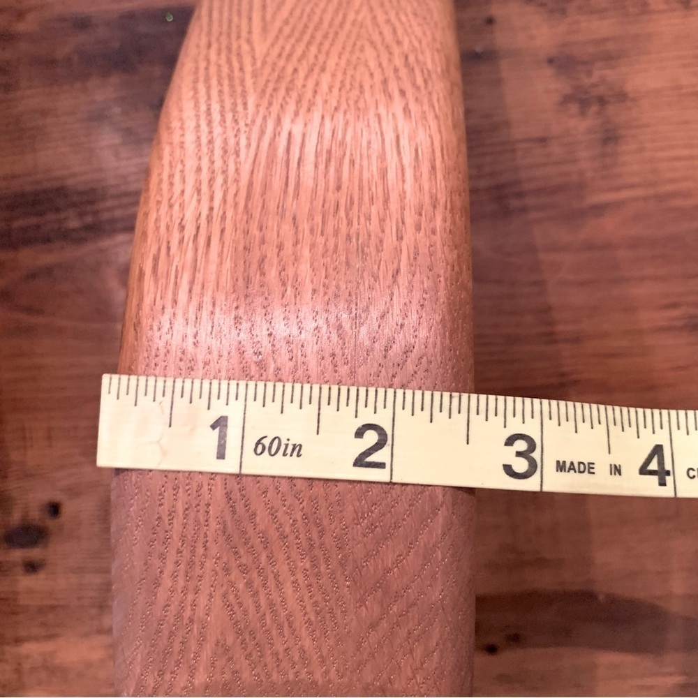 Vintage MCM Unique Mid Century Modern Wooden Candle Holder Vase 12” - Picture 8 of 8